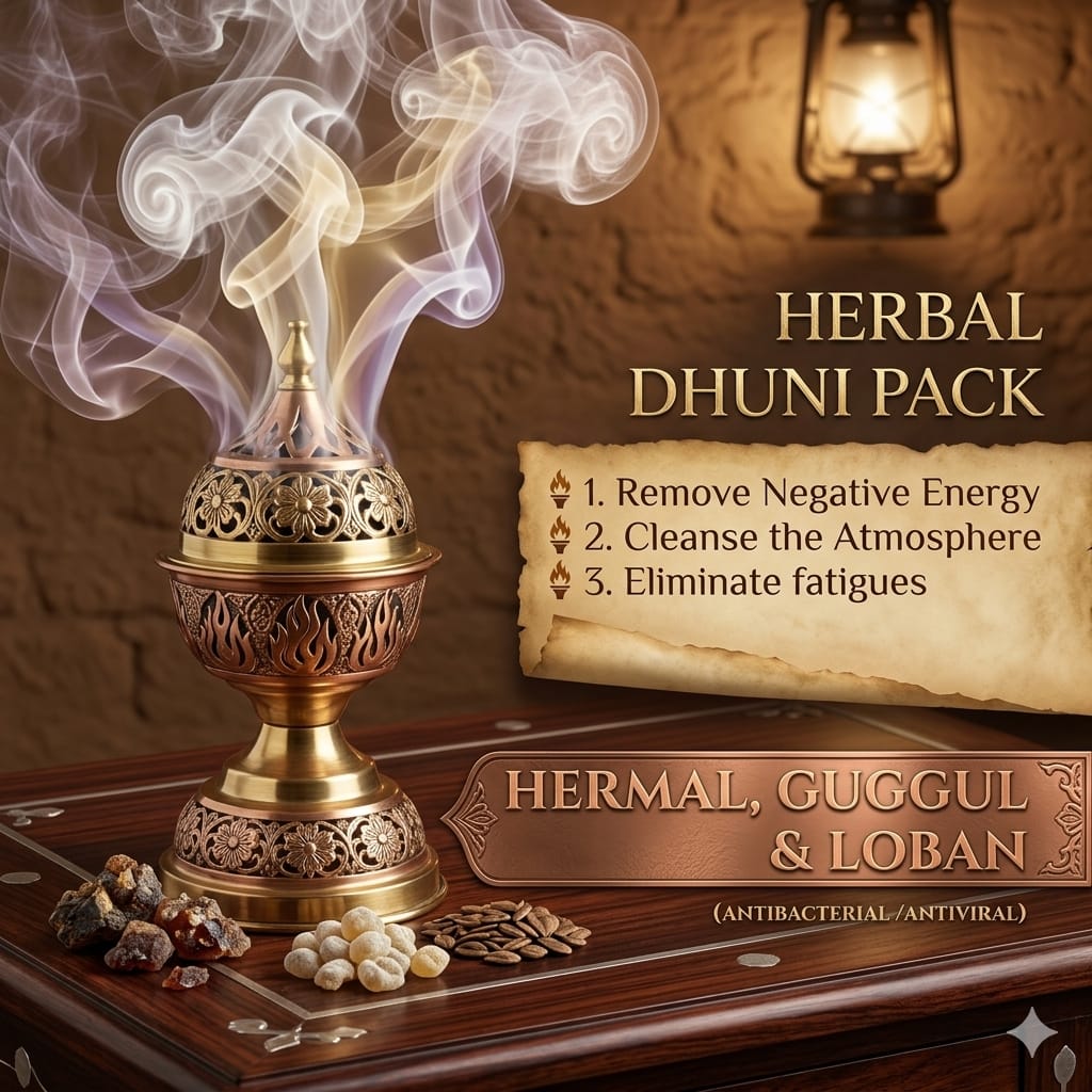 Herbal Dhuni Pack & Magic Charcoal A Natural Fumigation Pack
