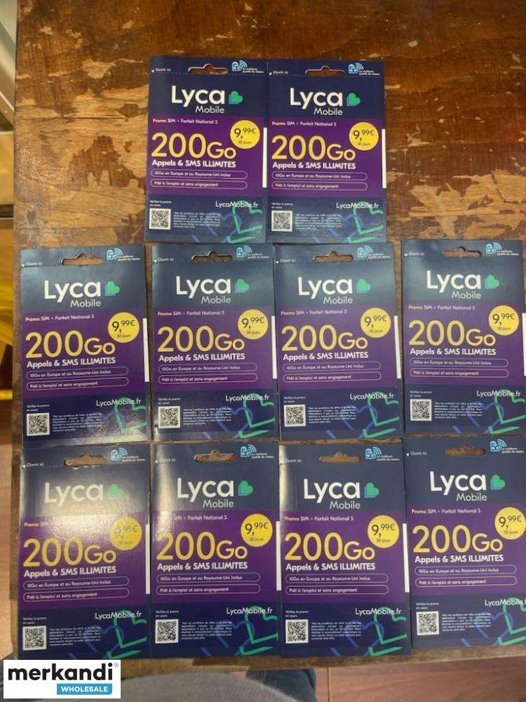 Lyca Mobile SIM card: 200GB data + unlimited calls and texts, no contract required.