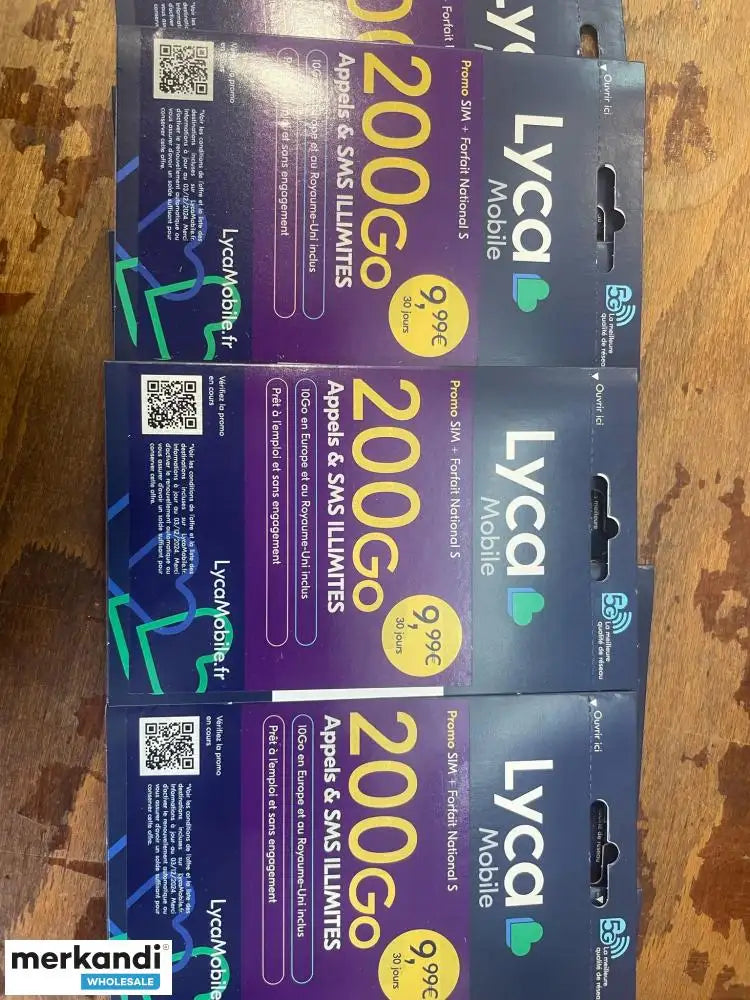 Lyca Mobile SIM card: 200GB data + unlimited calls and texts, no contract required.